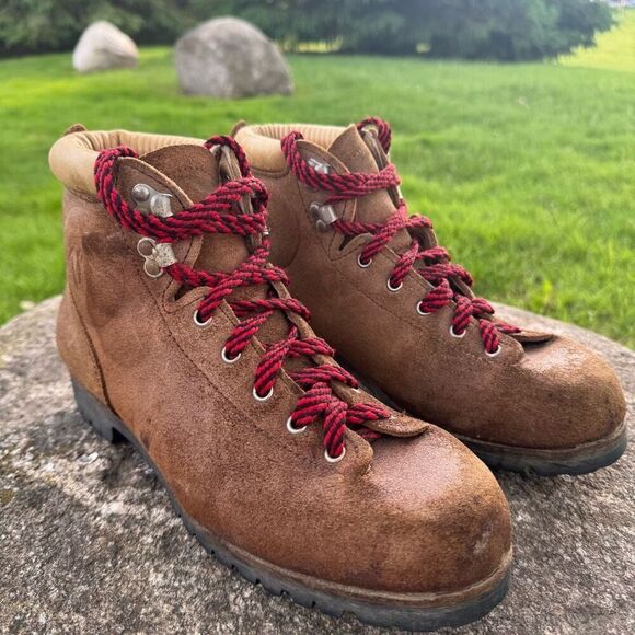 VTG Vasque Vibram Suede Old School Hiking Boots Men’s 8.5/Women’s 10 - Picture 11 of 14
